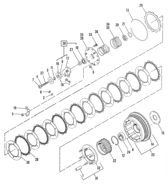 CLUTCH PARTS FOR 1971-EARLY 1984 IRONHEAD SPORTSTER